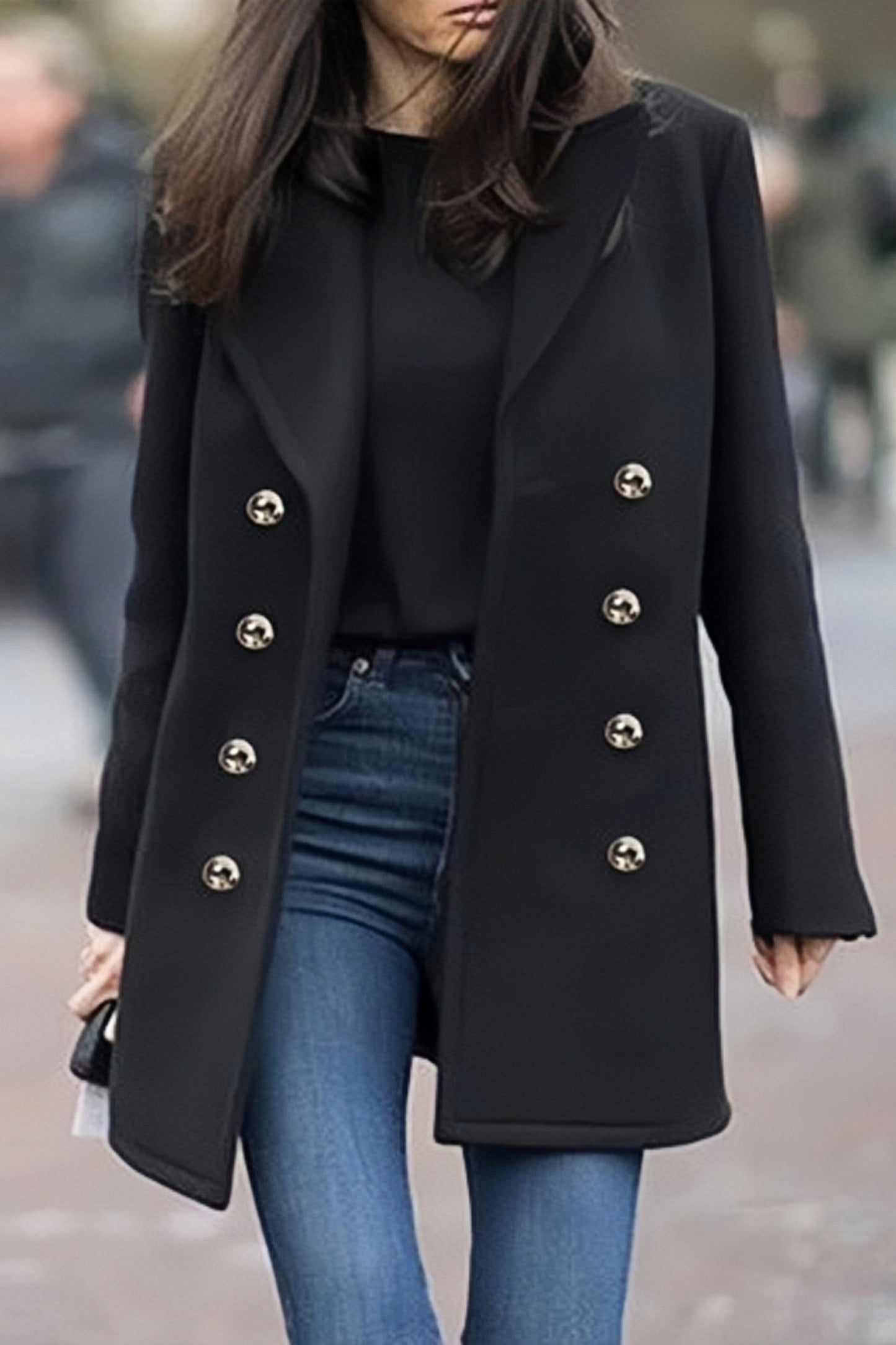 StreetWave Women DoubleBreasted Winter Coat For Cold Weather Cozy Durable Chic Outerwear