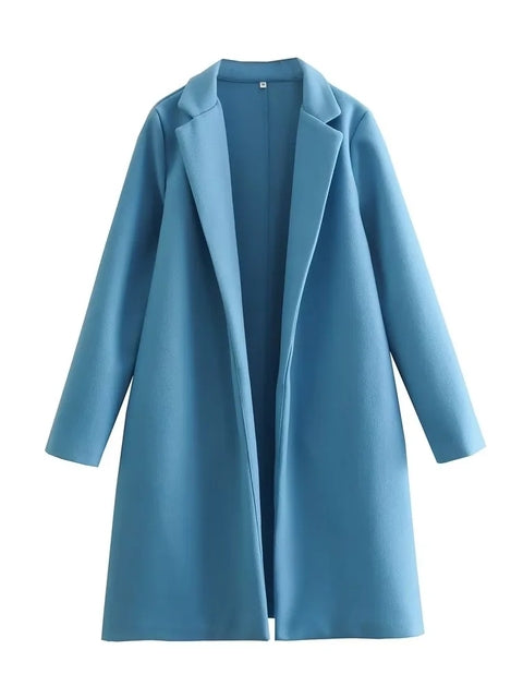 Street-wave Wool Coat For Autumn, Luxurious Cozy Fit, Figure-Flattering Outerwear For Fashion-Forward Women