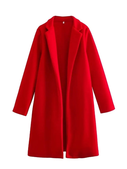Street-wave Wool Coat For Autumn, Luxurious Cozy Fit, Figure-Flattering Outerwear For Fashion-Forward Women