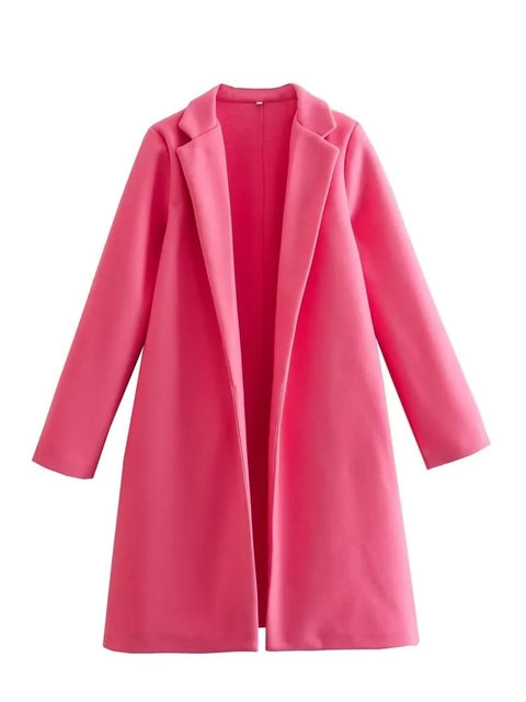 Street-wave Wool Coat For Autumn, Luxurious Cozy Fit, Figure-Flattering Outerwear For Fashion-Forward Women