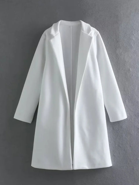 Street-Wave Autumn Coat For Women Warm Elegant Overcoat With Tailored Fit For Fall Fashion