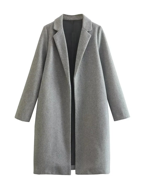 Street-Wave Autumn Coat For Women Warm Elegant Overcoat With Tailored Fit For Fall Fashion