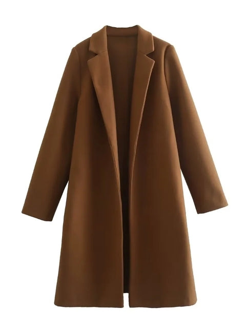 Street-Wave Autumn Coat For Women Warm Elegant Overcoat With Tailored Fit For Fall Fashion