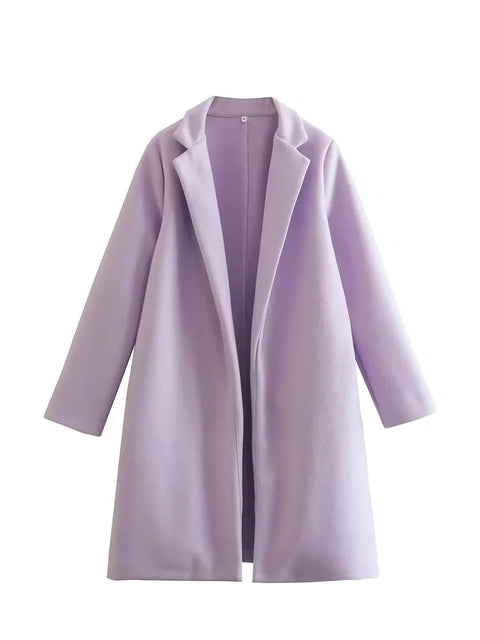 Street-wave Wool Coat For Autumn, Luxurious Cozy Fit, Figure-Flattering Outerwear For Fashion-Forward Women