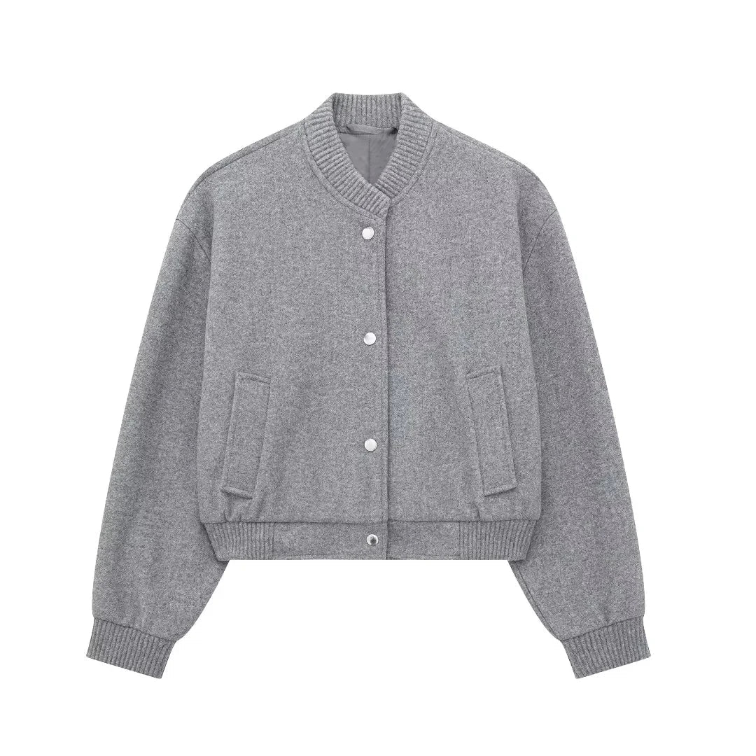 Avelena Cropped Bomber Jacket For Women Warm Lightweight Breathable Streetwear Essential