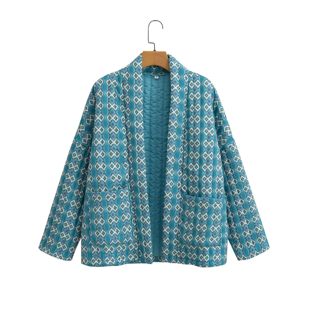 Street-wave Vintage Printed Cardigan For Women With Retro Charm And Cozy Effortless Warmth