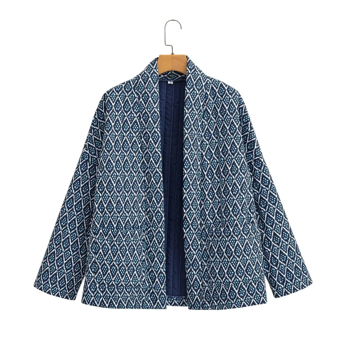 Street-wave Vintage Printed Cardigan For Women With Retro Charm And Cozy Effortless Warmth