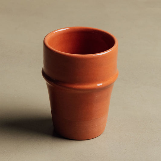 Earth Hues Ochre Red Beldi Cup - Moroccan Dinnerware - Street-Wave