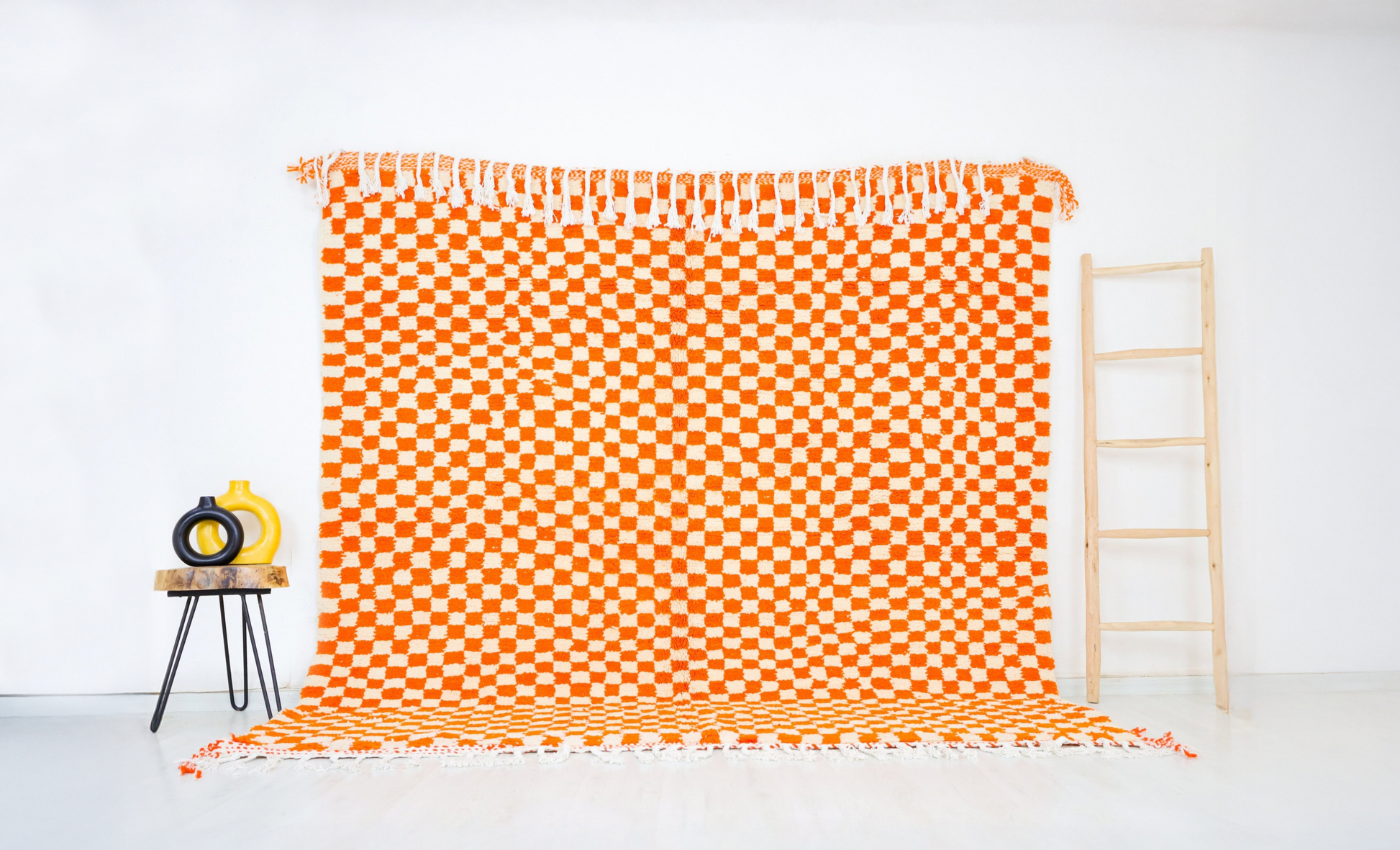 Tadukli  Moroccan Checkered Rug 7'9" x 7'9" - Street-Wave