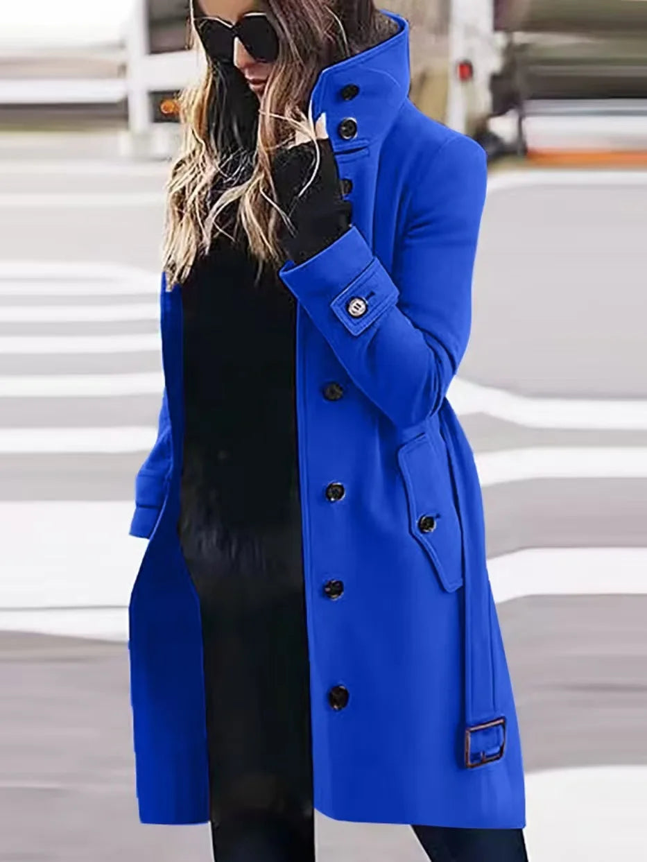 Street-wave Waterproof Trench Coat for Women Rainproof Elegance All-Weather Style