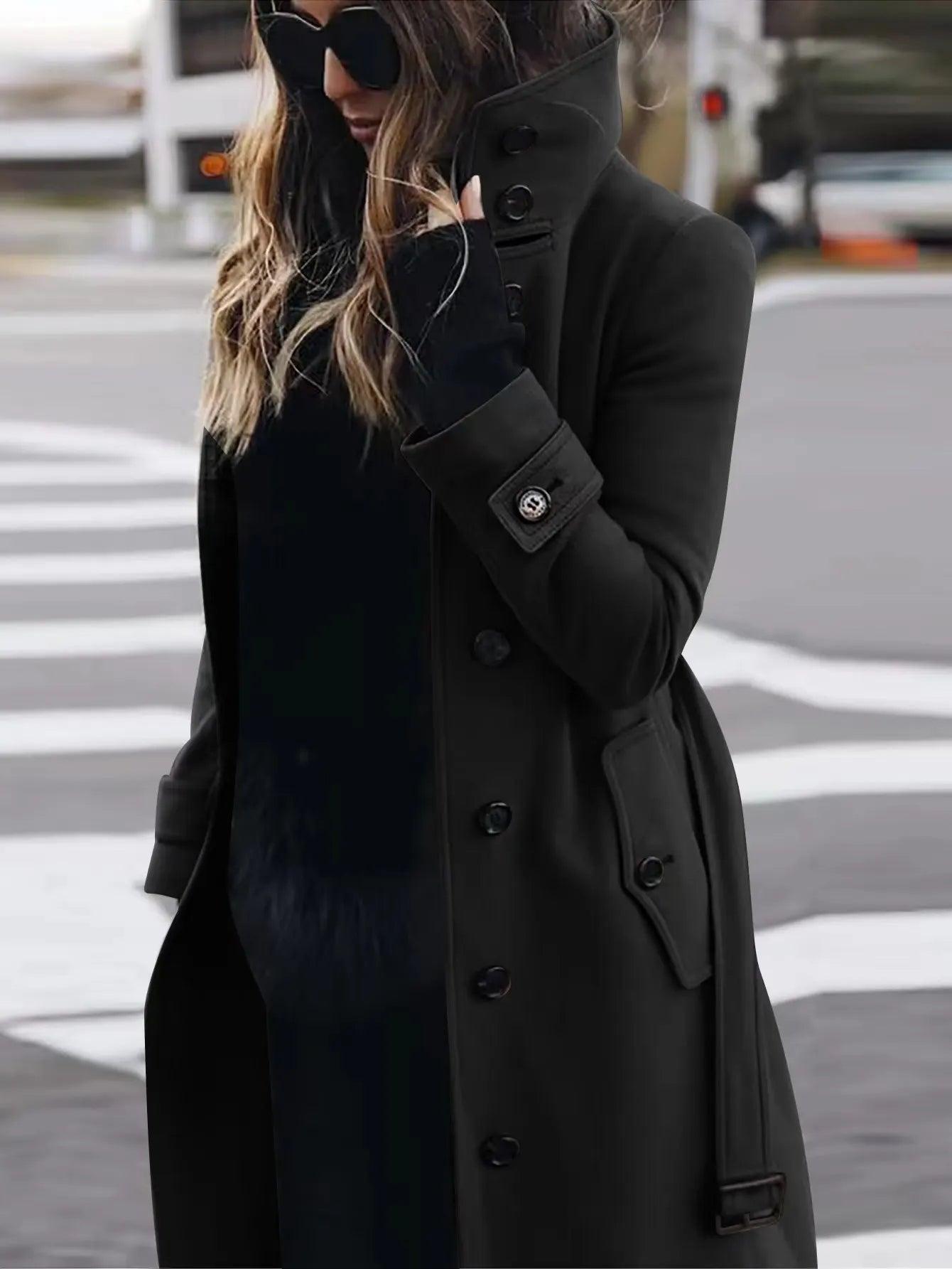 Street-wave Waterproof Trench Coat for Women Rainproof Elegance All-Weather Style