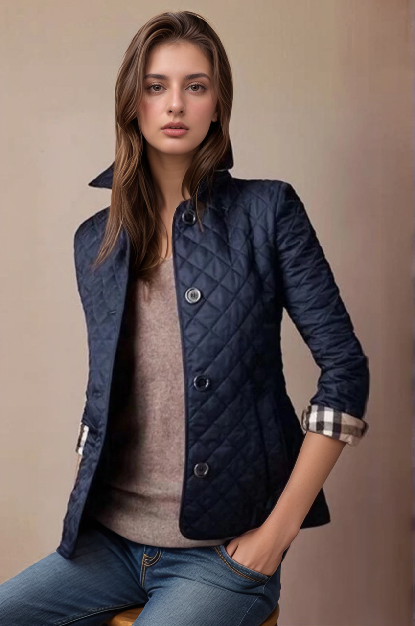 Street-wave Quilted Nylon Jacket For Women Lightweight Warmth Durable And Stylish For Casual Outings
