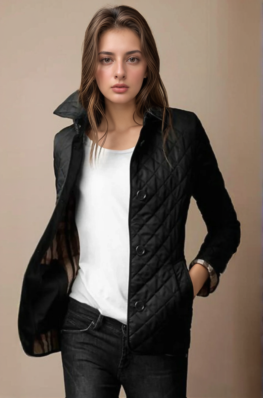 Street-wave Quilted Nylon Jacket For Women Lightweight Warmth Durable And Stylish For Casual Outings