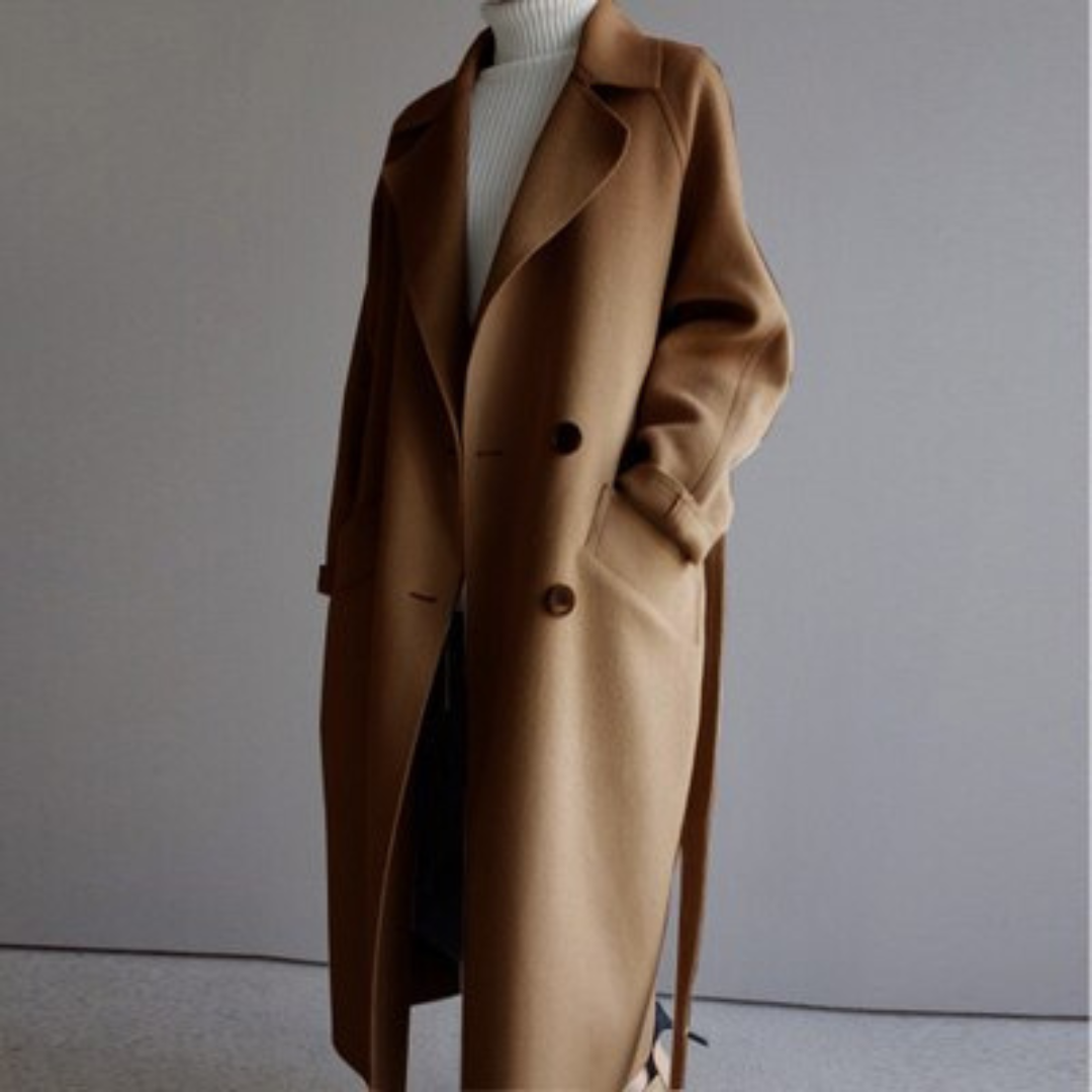 Streetwave Women Longline Coat Belted For Winter Warmth And Elegance Chic Slim Fit Outerwear