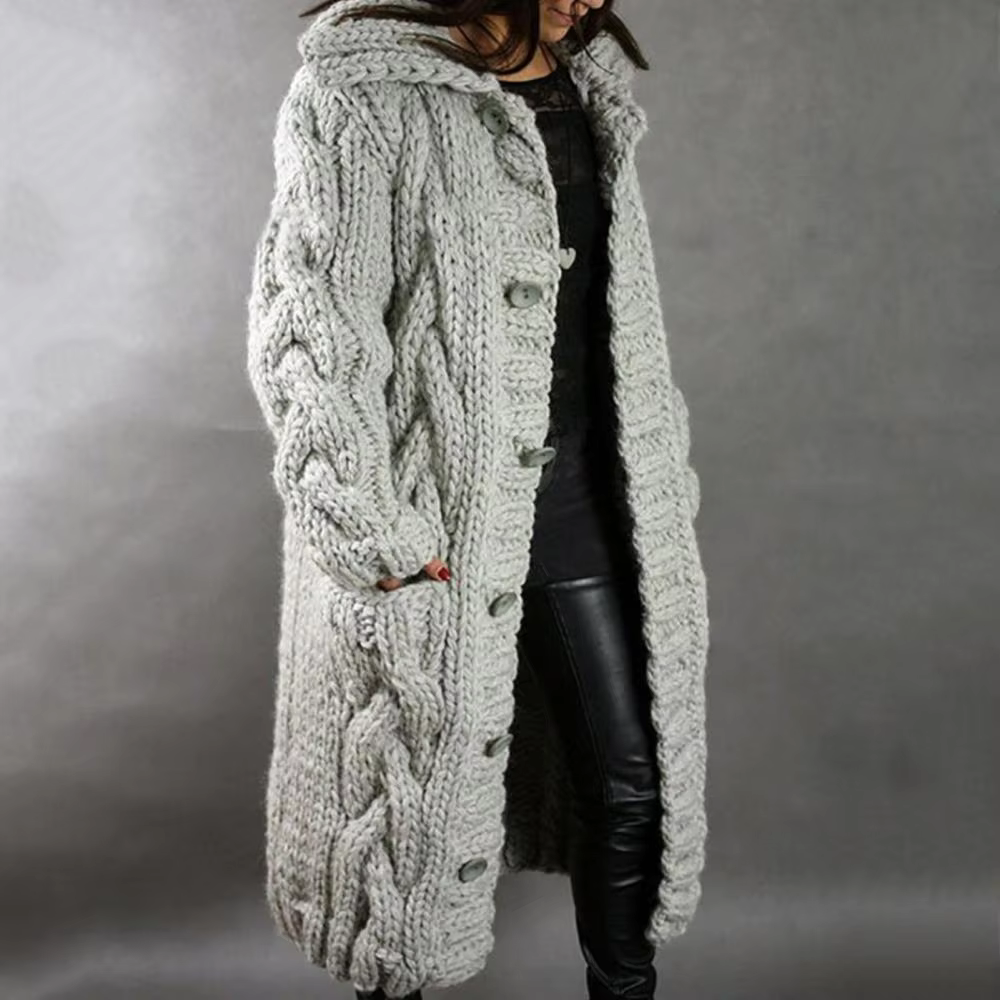 Streetwave Cable Knit Winter Coat For Women Classic Cozy Warmth And Bold Style For All