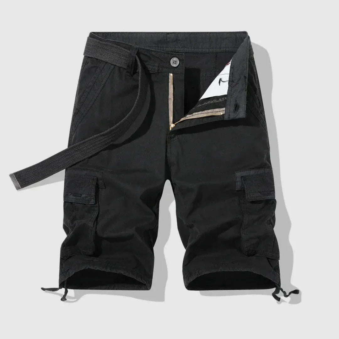 Terrain Utility Cargo Shorts for Men with Multi Pocket Design and Drawstring Hem