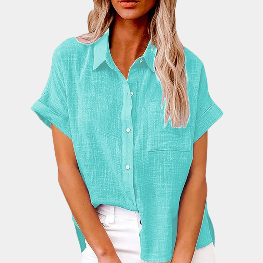 Airy Co Summer Button Blouse For Women Breathable Everyday Comfort