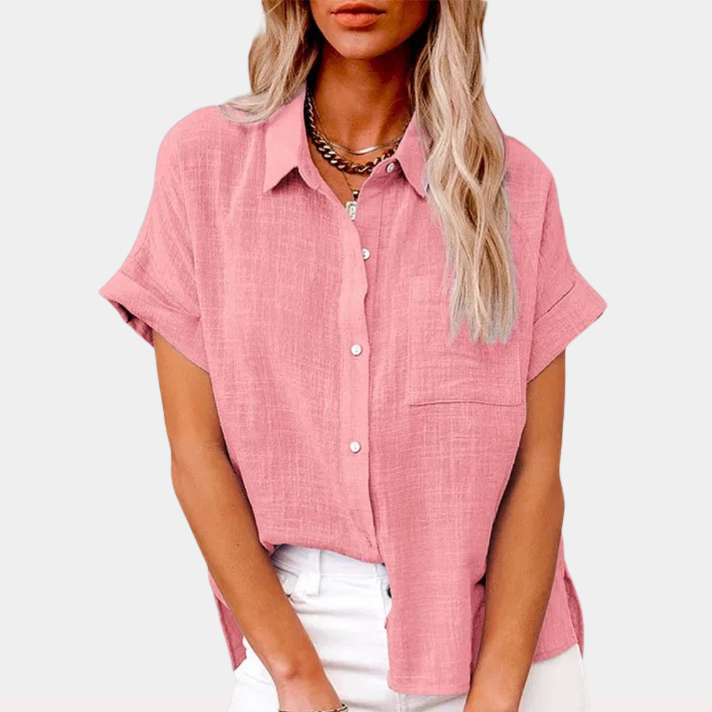 Airy Co Summer Button Blouse For Women Breathable Everyday Comfort