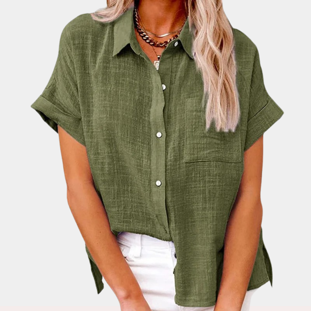 Airy Co Summer Button Blouse For Women Breathable Everyday Comfort