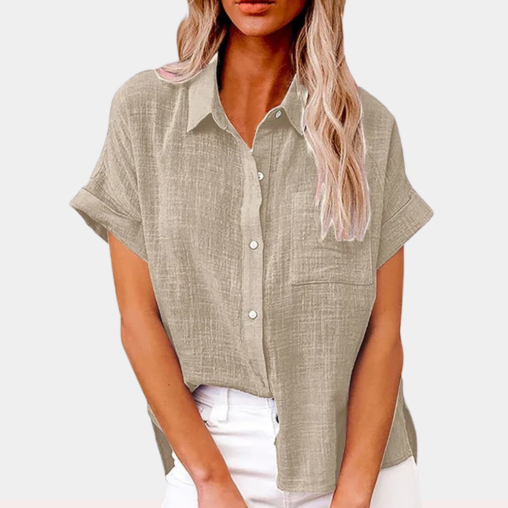 Airy Co Summer Button Blouse For Women Breathable Everyday Comfort