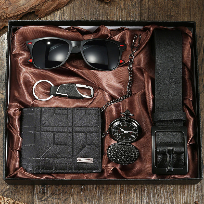 Freddie Embossed Bifold Wallet 5 in 1 Gift Set | Geometric Wallet Set - Street-Wave