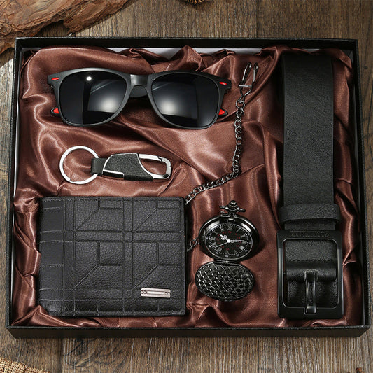 Freddie Embossed Bifold Wallet 5 in 1 Gift Set | Geometric Wallet Set - Street-Wave