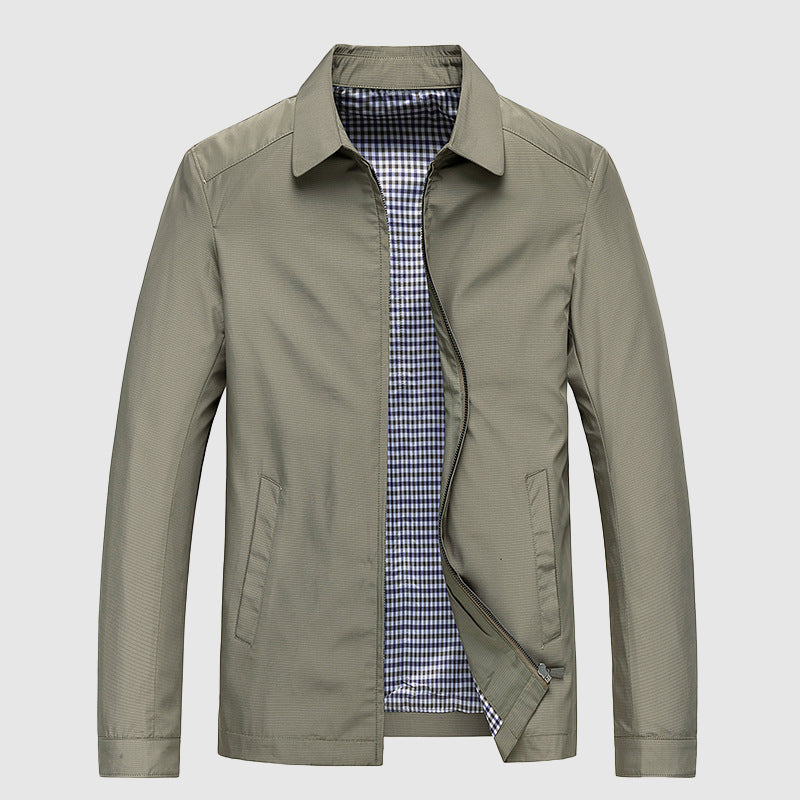 Theodore Harrington Mens Collared Regular Fit Harrington Jacket With Zip Front Casual