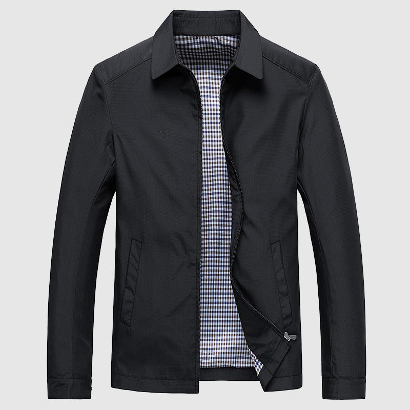 Theodore Harrington Mens Collared Regular Fit Harrington Jacket With Zip Front Casual
