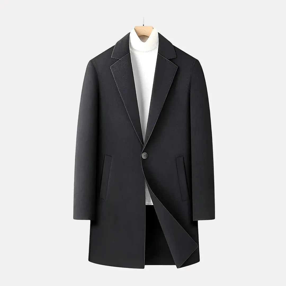 Waylynn Wool Blend Coat For Men Reversible Double Sided Tailored Fit