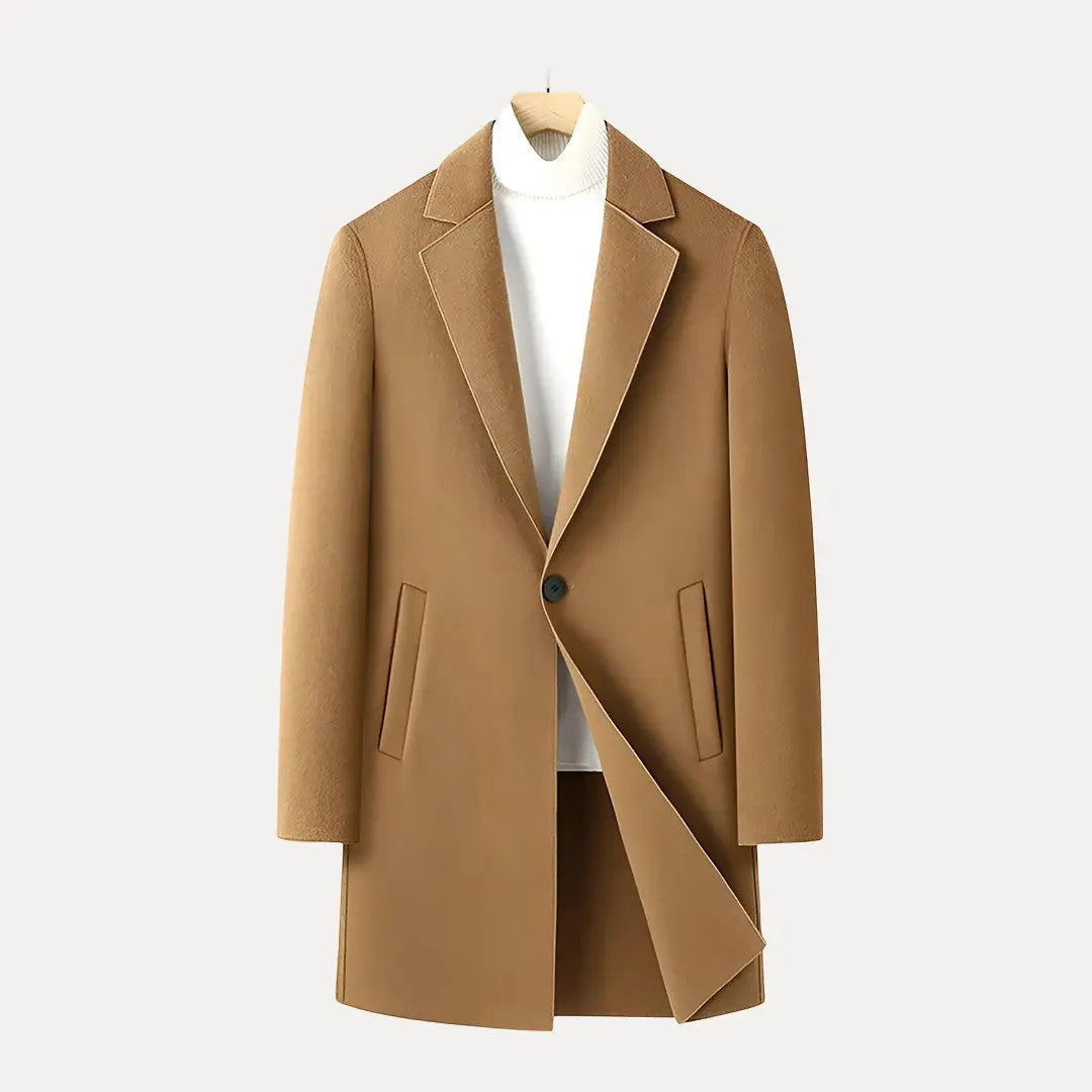 Waylynn Wool Blend Coat For Men Reversible Double Sided Tailored Fit