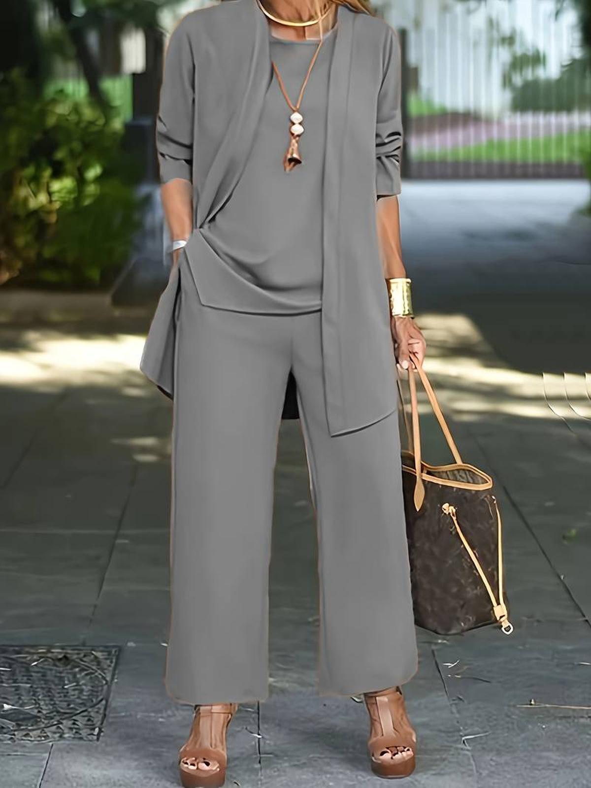 Bethany Women Three Piece Relaxed Outfit Set Street Wave Effortless Sophistication
