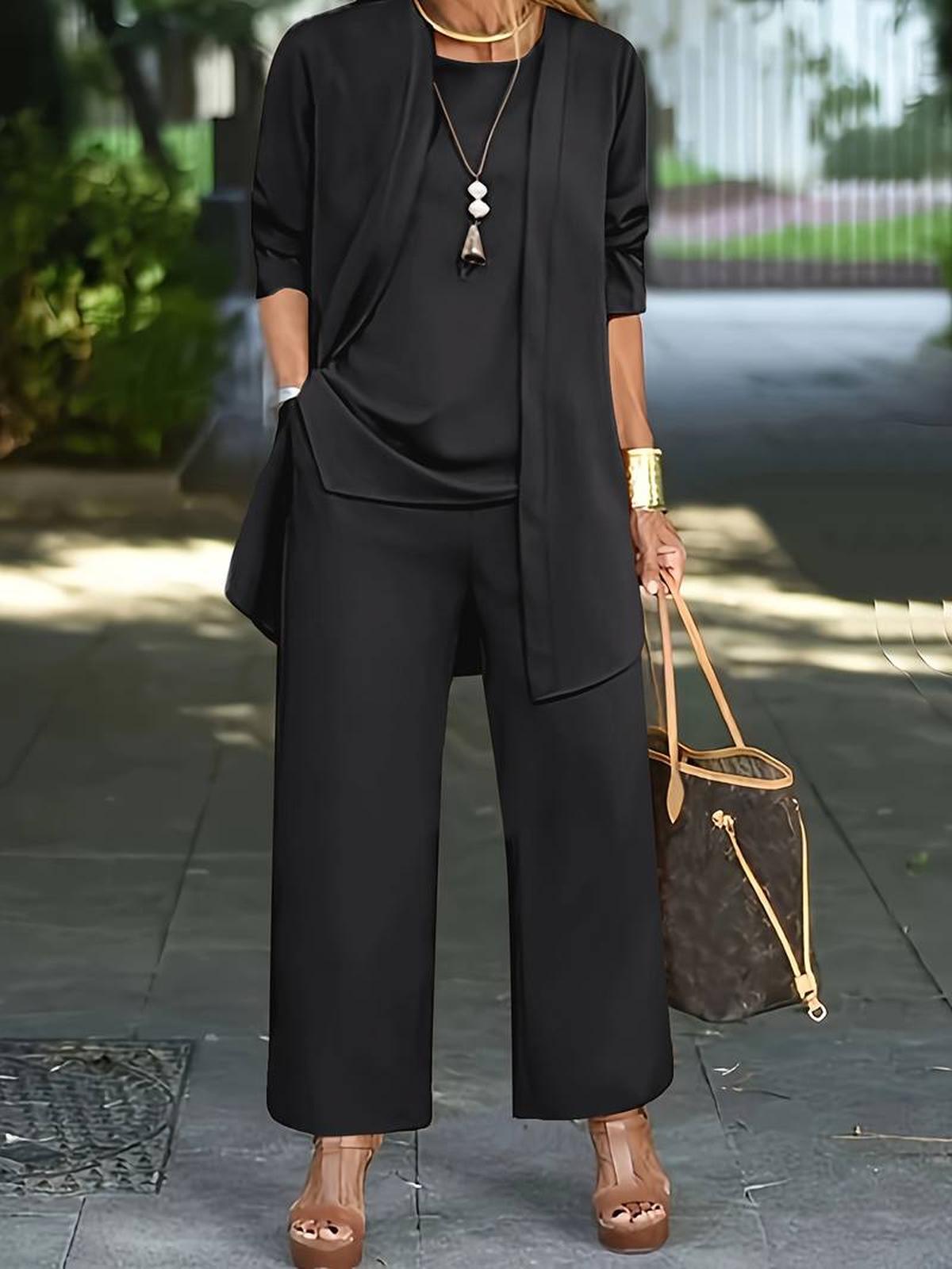 Bethany Women Three Piece Relaxed Outfit Set Street Wave Effortless Sophistication