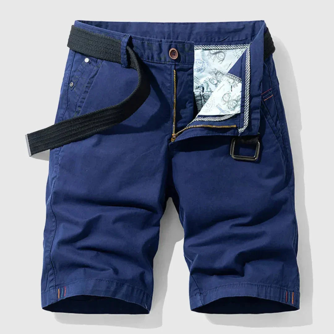 Waylynn Men Cotton Stretch Shorts With Zipper Fly Breathable Comfort