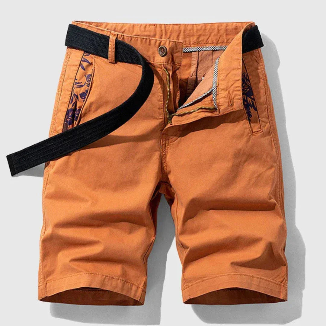 Waylynn Men Cotton Stretch Shorts With Zipper Fly Breathable Comfort