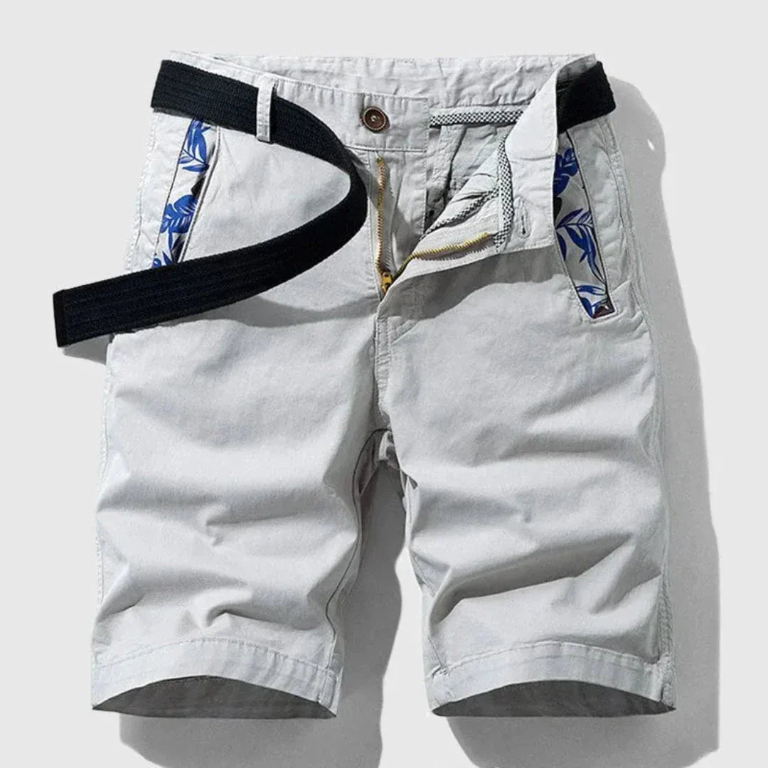 Waylynn Men Cotton Stretch Shorts With Zipper Fly Breathable Comfort