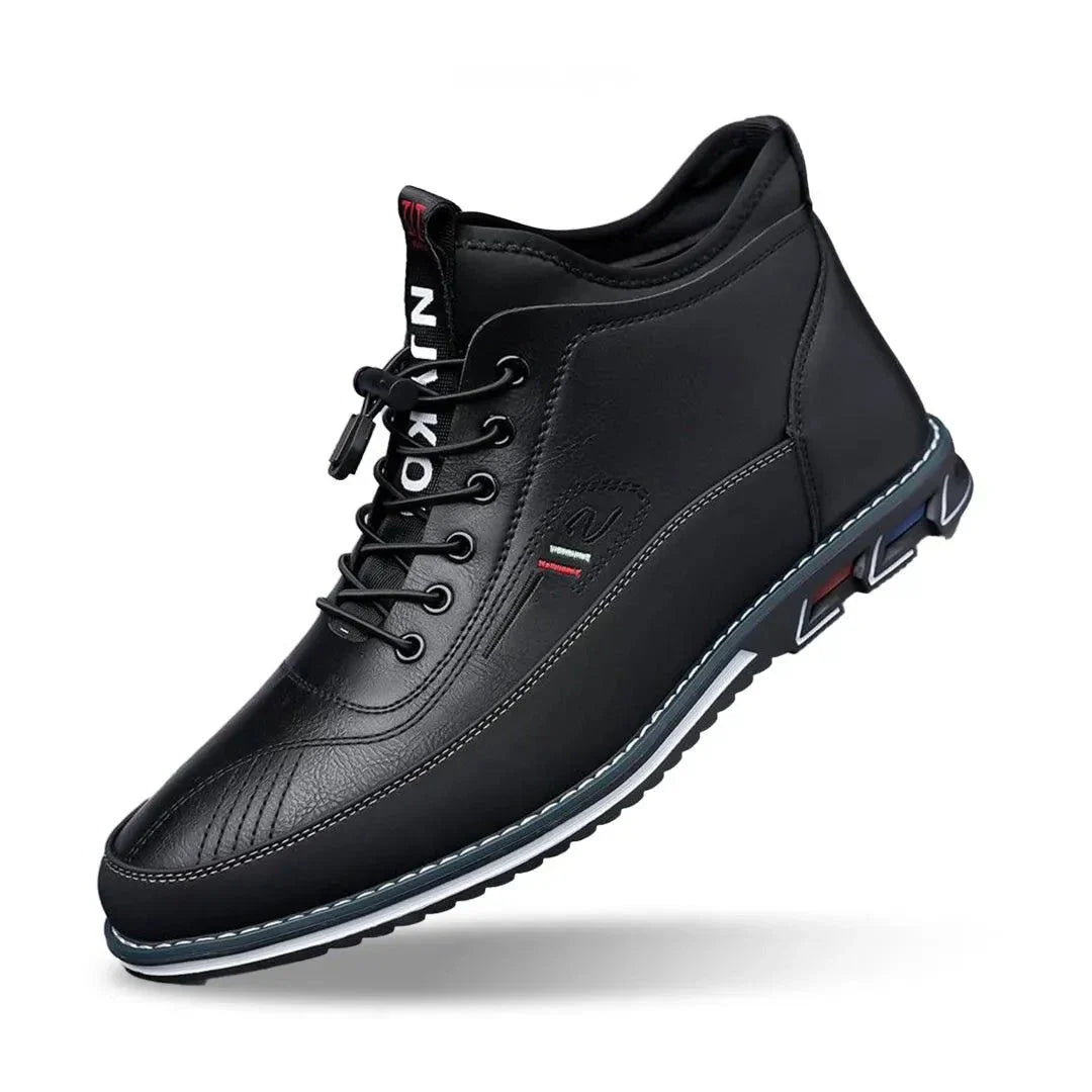 Waylynn Titan Mid Top Waterproof Leather Sneakers For Men All Day Comfort