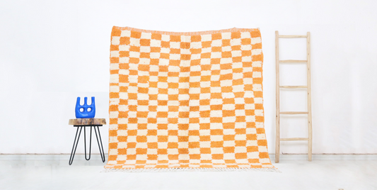Tiziri  Moroccan Checkered Rug 5'0" x 5'0" - Street-Wave