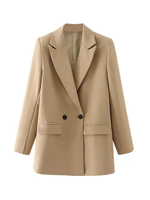 Street-Wave Women's Blazer Tailored Pink Officewear With Vintage Charm For Professional Women