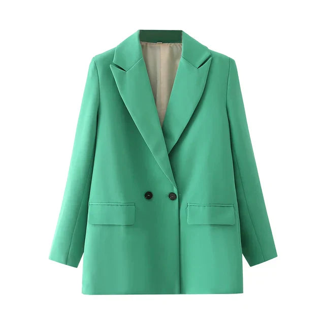 Street-Wave Women's Blazer Tailored Pink Officewear With Vintage Charm For Professional Women
