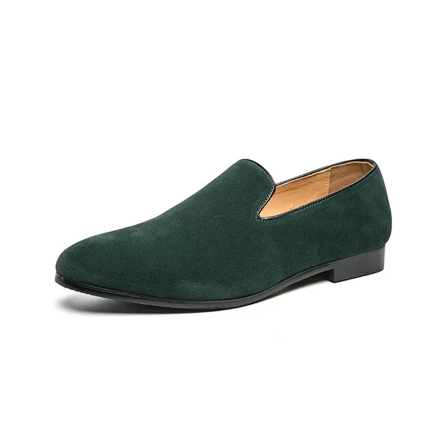 StarkSchuh Green Suede Outdoor Casual Loafers For Men All Day Comfort Versatile Business And Casual Footwear