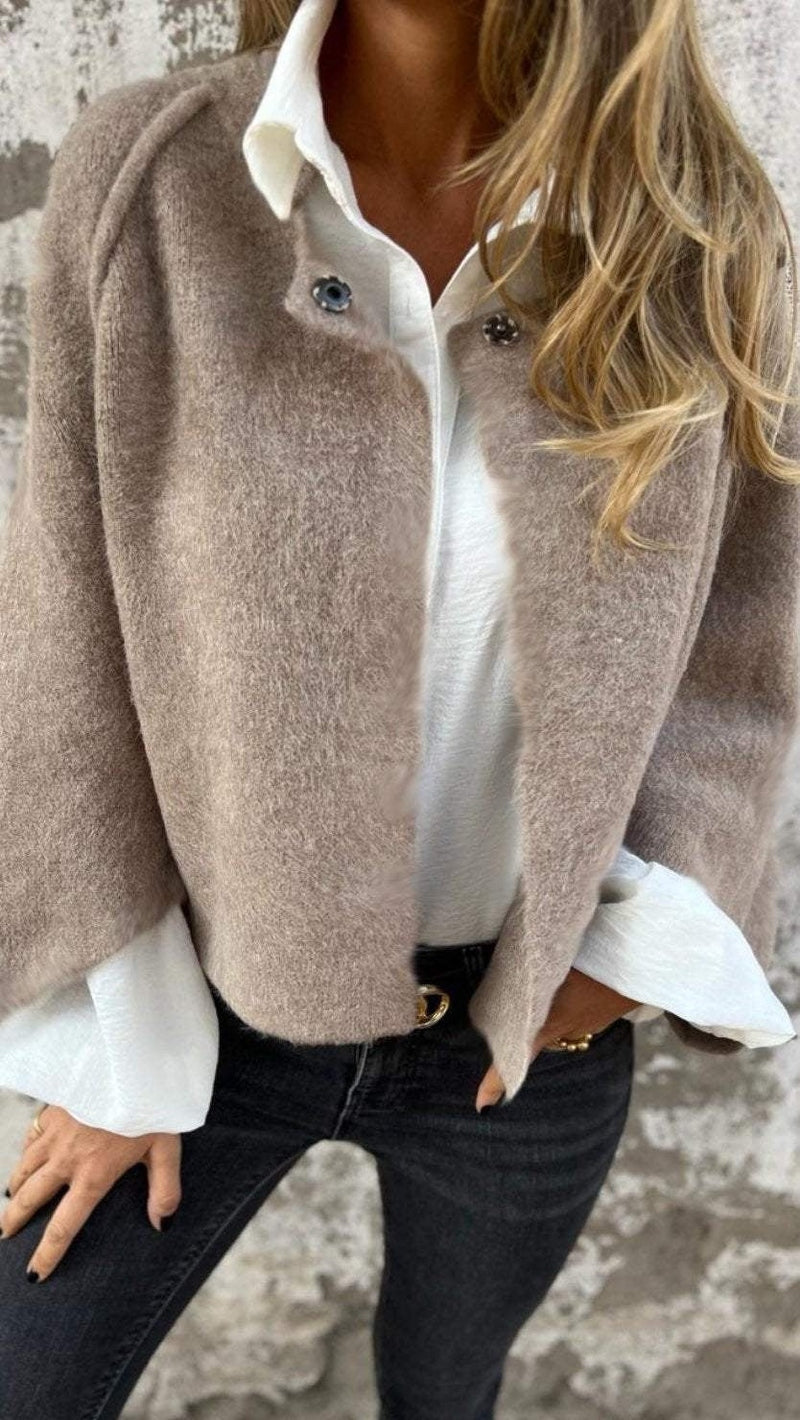 Street-wave Elegant Wool Coat With Refined Silhouette For Fashion-Forward Women Wardrobe
