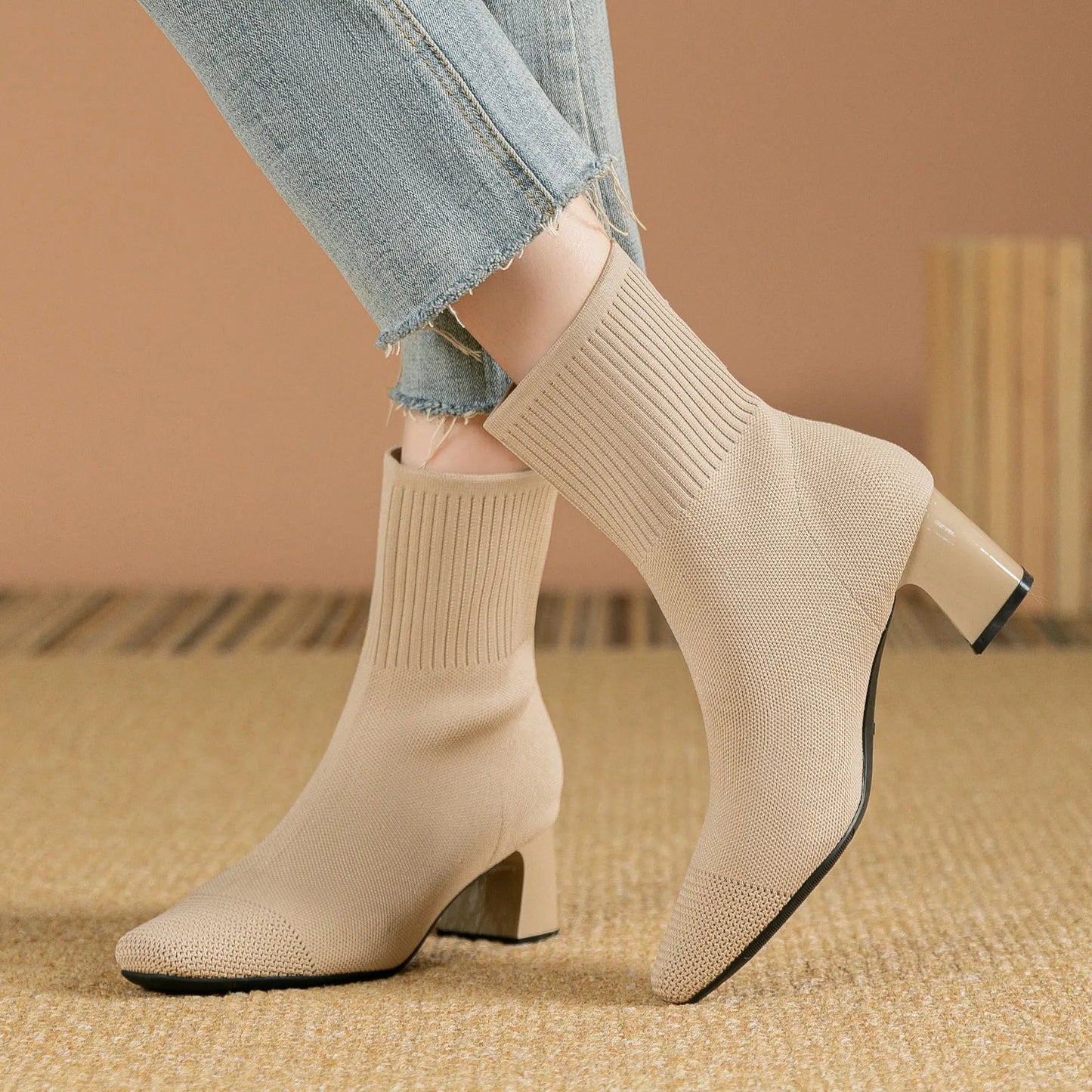 Street Wave High Sock Boots For Women Stylish Comfort Office Night