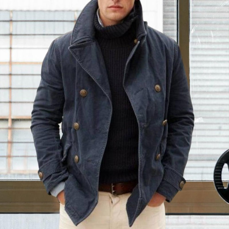 Street-wave Leather Jacket For Men Premium Warmth Figure Flattering Fit Elegant Timeless Style