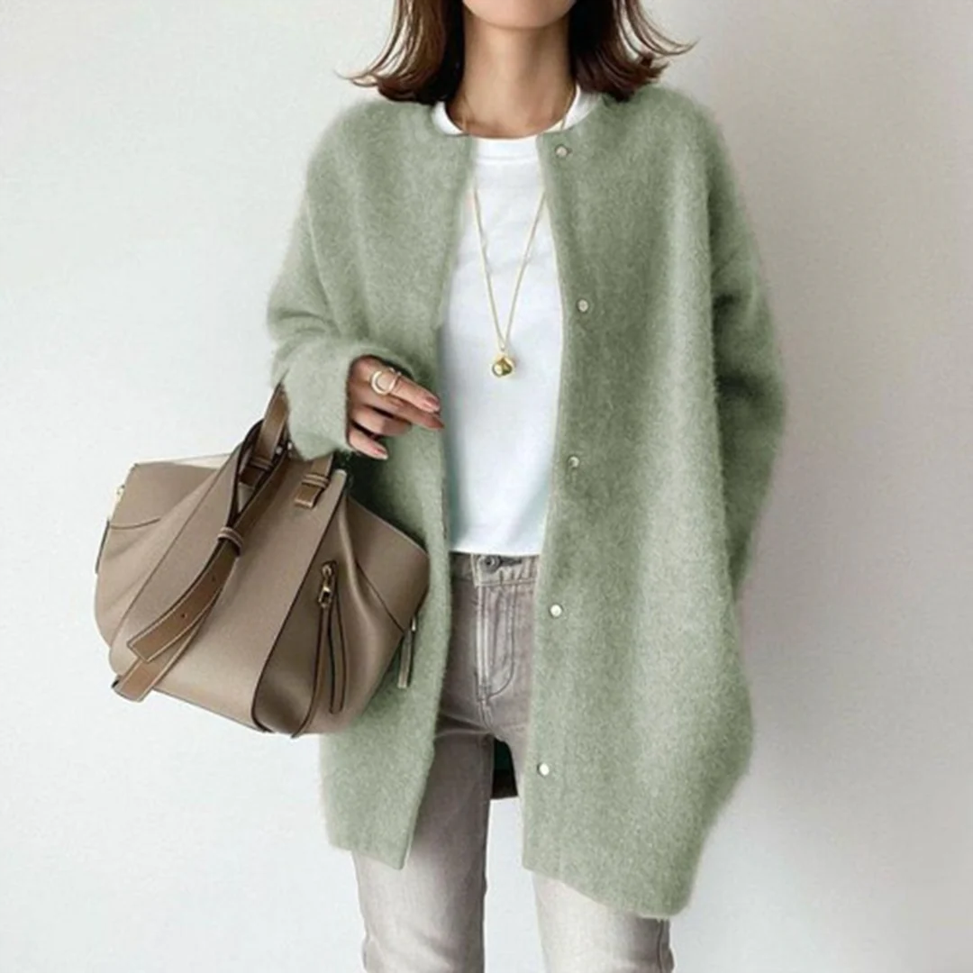 Street Wave Oversized Knit Cardigan Ultra Soft Cozy Warmth For Women Ideal Everyday Loungewear