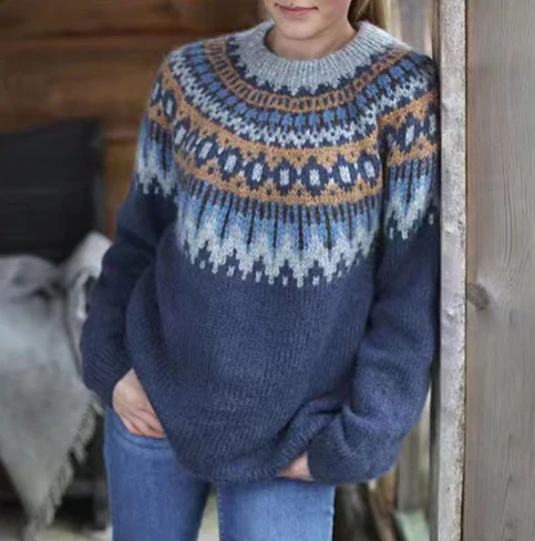Street Wave Nordic Knit Sweater for Women Cozy Warmth and Timeless Nordic Style Everyday Comfort