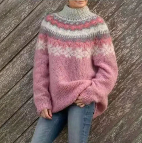 Street Wave Nordic Knit Sweater for Women Cozy Warmth and Timeless Nordic Style Everyday Comfort