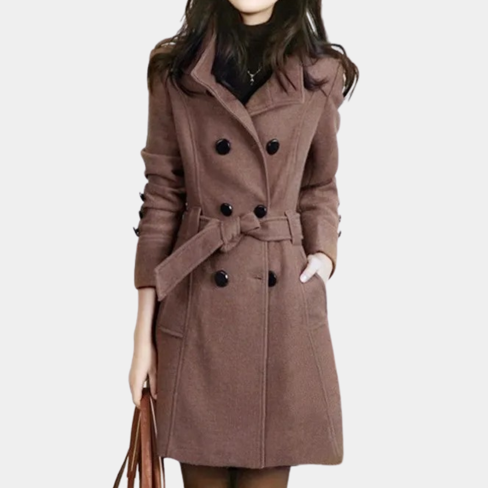 Maisie Women's Coat By Street-wave Tailored Belted Fit Warm Durable Material Perfect For Work And Social Events