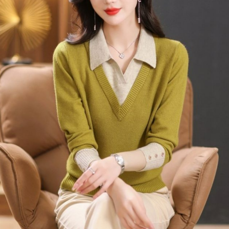 Faiz Original Womens Autumn Polo Neck Knit Set Streetwave