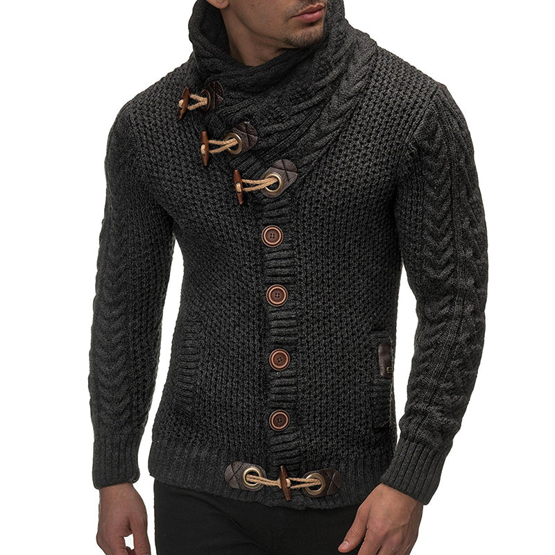 Streetwave Men Rollneck Knit Vest With Cable Knit Warmth And Lace Up Front For Winter Layering