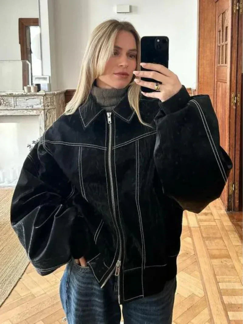 Leather Jacket For Women By Street-Wave Premium Leather Outerwear Trendsetting Style